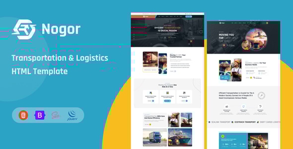 Mẫu HTML Hiện Đại cho Công Ty Vận Tải & Logistics