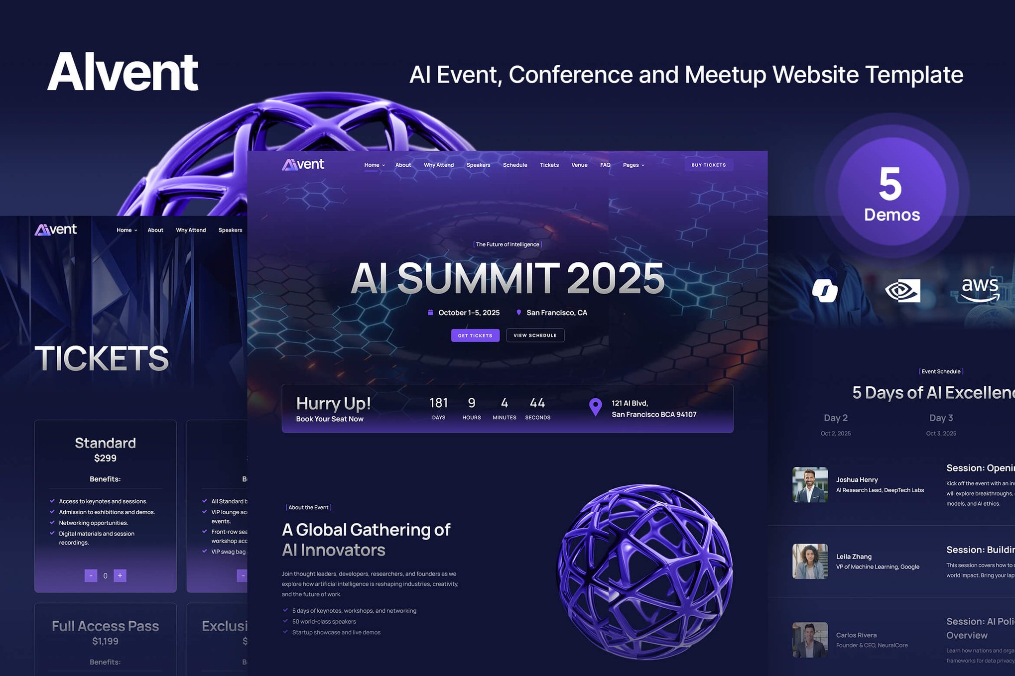 AIvent - AI Event, Conference, Meetup Web Template