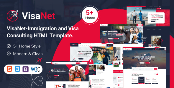 VisaNet – Immigration and Visa Consulting HTML Template