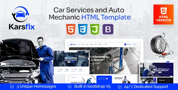 Karsfix - Modern Automotive Service HTML Template