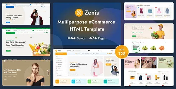 Zenis – Mẫu HTML thương mại điện tử đa năng