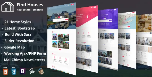 FindHouses Real Estate HTML Template