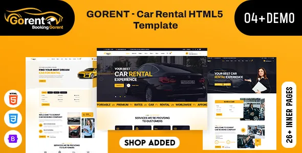Gorent - Car Rental HTML5 Template