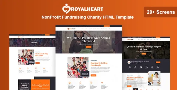 Royalheart - NonProfit Fundraising Charity HTML Template