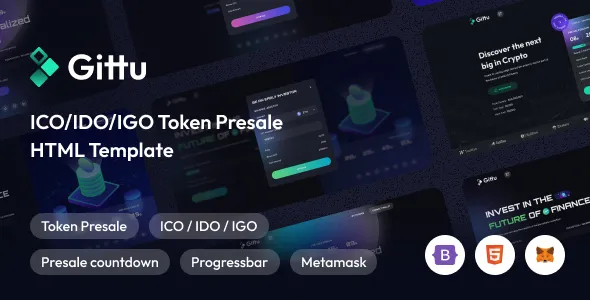 Gittu - ICO, IDO Token Presale HTML Template