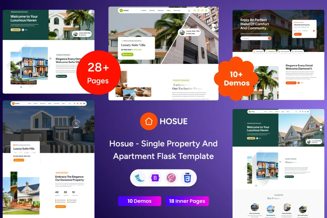 Hosue - Flask Single Property & Apartment Template