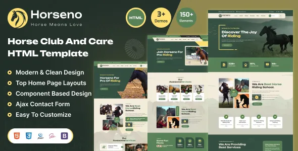 Horseno - Horse Club & Riding Sports HTML Template
