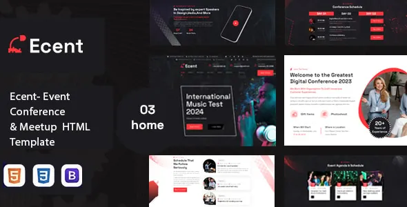 Ecent- Event Conference & Meetup HTML Template