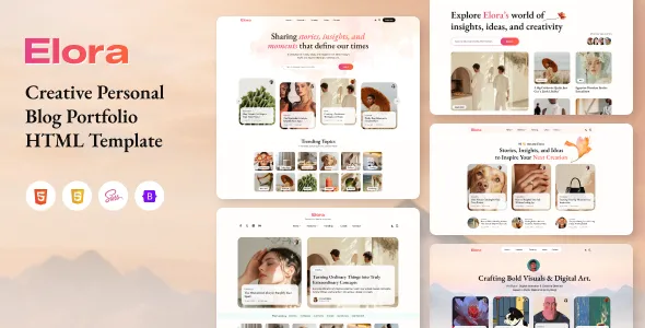 Elora – Creative Personal Blog Portfolio HTML Template