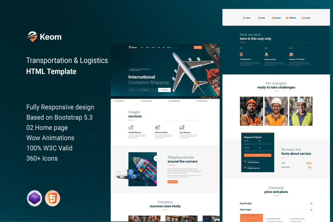 Keom - Transportation & Logistics HTML Template