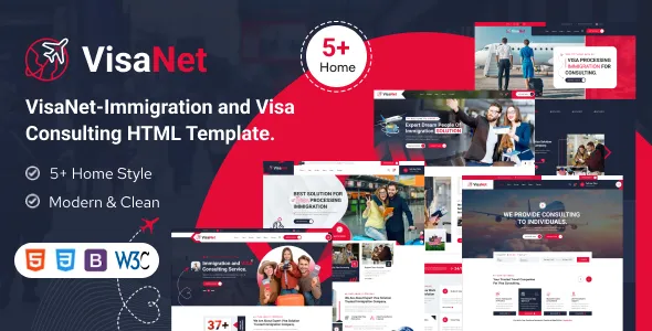 VisaNet – Immigration and Visa Consulting HTML Template
